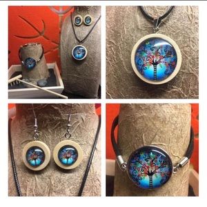 Handmade 3pc Whimsical Tree of Life Jewelry Set